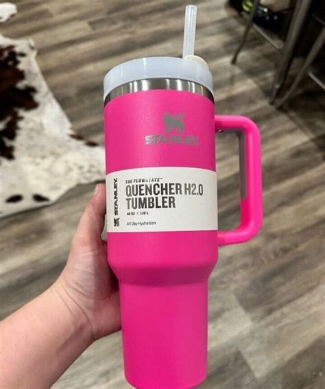 Customized Hot Pink Stanley Engraved Laser Engraved Cup Flamingo