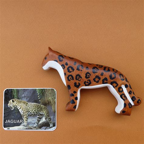 Wooden Jaguar Toy Wooden Jaguar Figurine Wild Animals Natural Etsy