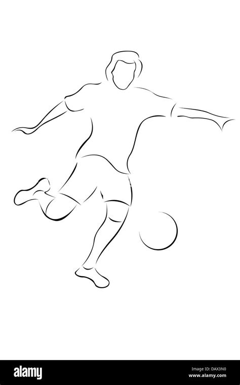 soccer player sketch Stock Photo - Alamy