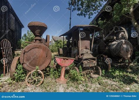 Rusty Old Steam Engines Stock Image Image Of History 135048861