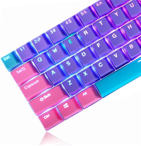 Amazon.com: Ussixchare Backlit Keycaps 60 Percent 87/104 PBT Key Caps Set for 60% Mechanical ...