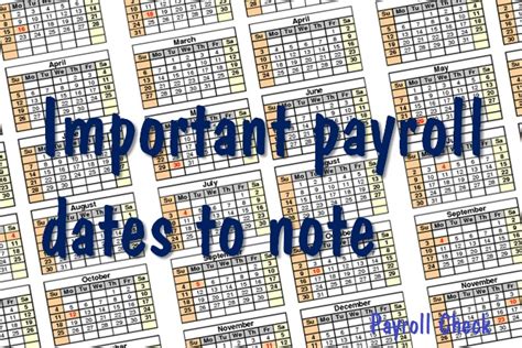 Important Payroll Dates To Note Payroll Check