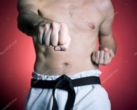 Practice karate punch, exercising — Stock Photo © blasbike #5277815