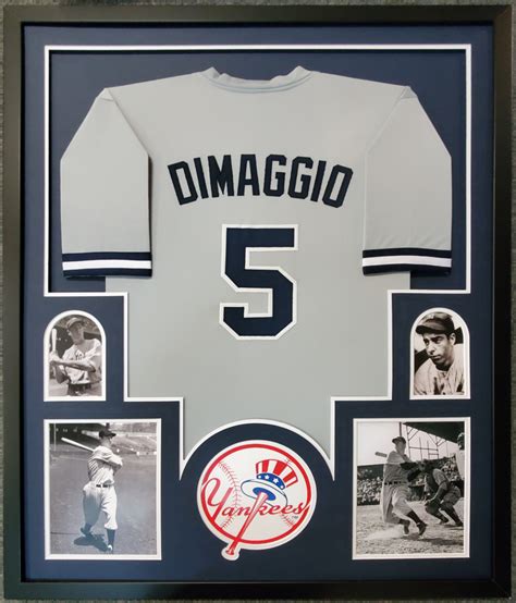 Joe DiMaggio Yankees Custom Framed Jersey Display | Pristine Auction