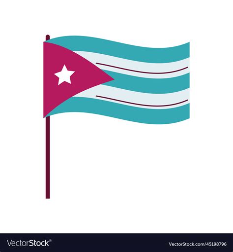 Cuban flag icon Royalty Free Vector Image - VectorStock