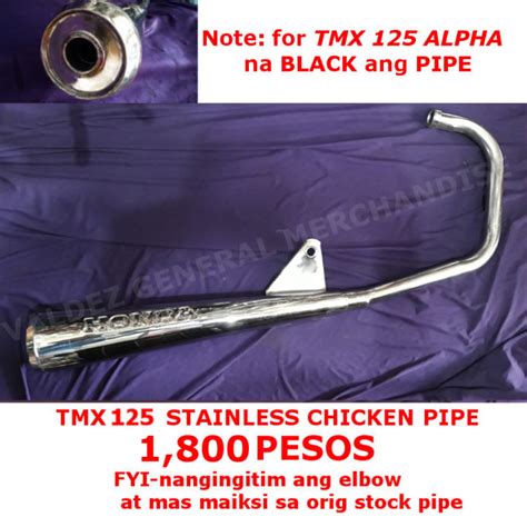 Tmx Alpha Full Exhaust System Muffler Open Muffler Chicken Pipe