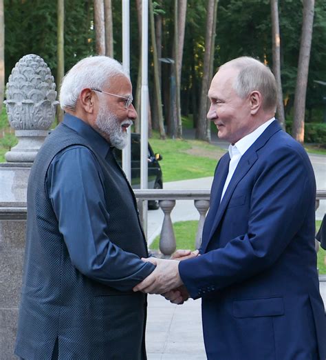 Pm Modi And Russian President Putin Hold Informal Talks At Novo