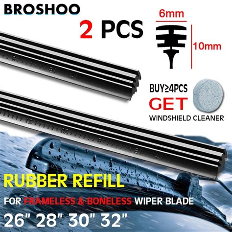 2pcs Universal Aaa Grade Auto Vehicle Insert Soft Rubber Strip Refill