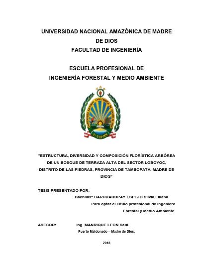 PDF superior Estructura y composición florística de un bosque amazónico