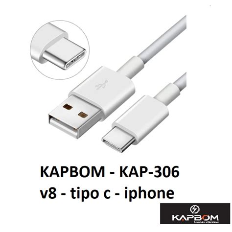 Cabo De Dados E Carregamento Type C V Iphone Kapbom M Usb