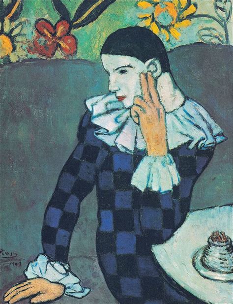 Arlecchino Pensoso Quadro Di Pablo Picasso Del Analisi Dell