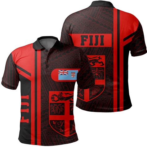 Aio Pride Fiji Red Polo Shirt Boba Style Aio Pride