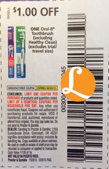 Oral B Toothbrush Coupon Free At Walmart Dollar Tree Targetliving