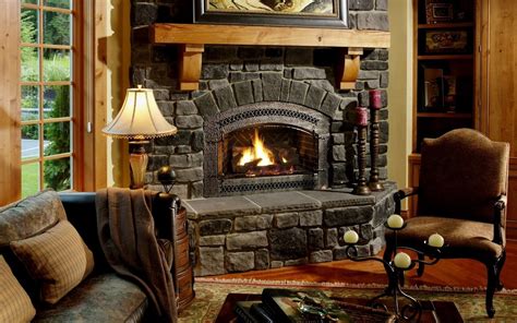 Interior Stone Fireplace Designs