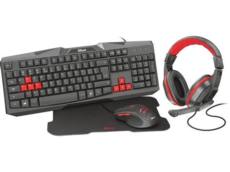 Teclado Gaming TRUST Ziva Membrana Francês Vermelho Worten pt