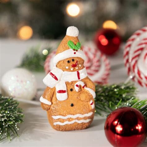 Northlight Frosted Gingerbread Snowman Christmas Tabletop Figurine