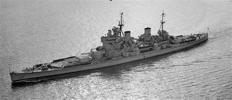 HMS Duke of York, King George V class battleship, in 1946. Probably my ...