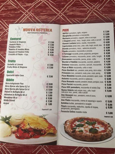 Menu Da Nuova Osteria Giardoni Via Sant Antonio 30