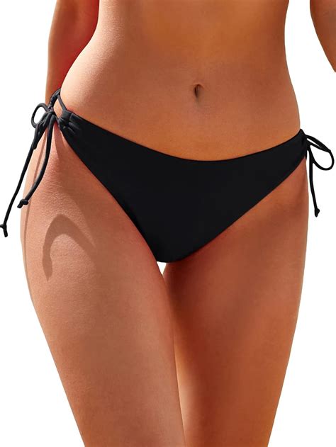 Gorglitter Women S Tie Side Swimsuit Bottoms String Bikini Bottoms Bathing Suit