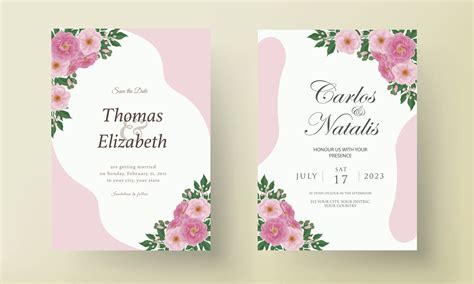 Luxury Wedding Invitation Floral Design Card Wedding Ornament Concept