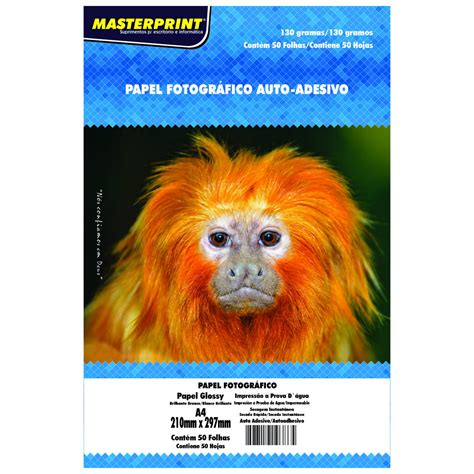 Papel Glossy Adesivo G A Masterprint Folhas Mundoware