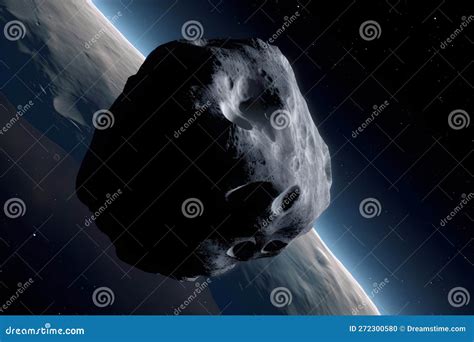 Close Up Asteroid On Earth