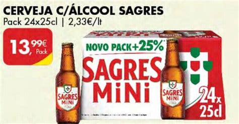 Promo O Cerveja C Lcool Sagres Pack X Cl Em Pingo Doce