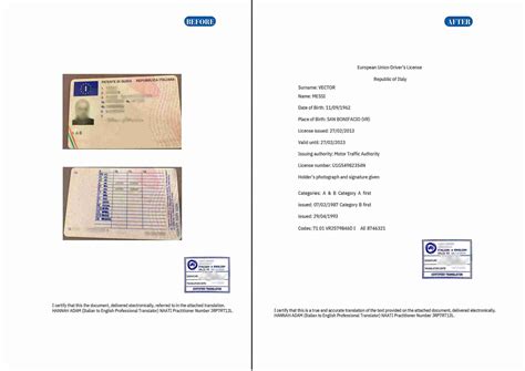 NAATI Certified Driver Licence Translation in Australia