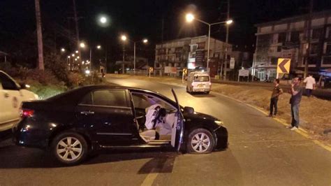 Four Injured As Car Smashes Into Electric Pole