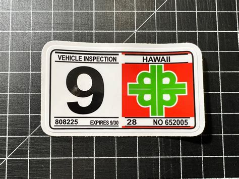 Nostalgic Hawaii Safety Check Sticker 35x2 Months 6 12 Etsy