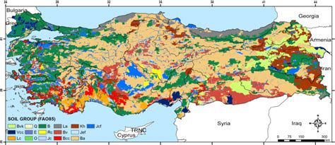 Soil map of Turkey (According to FAO 85 Soil Classification) | Download Scientific Diagram