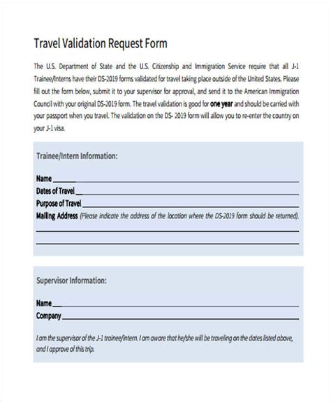 Travel Request Form Template Word Business Design Layout Templates