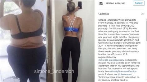 Simone Anderson Weight Loss Woman Shares Photo Of Amazing Body After