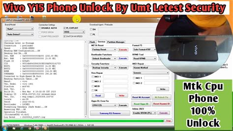 Vivo Y Phone Unlock By Umt Letest Security Phone How To Unlock Vivo