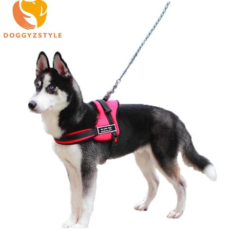 Reflective Firm Pet Service Dog Harness For Medium Large Breed Samoyed