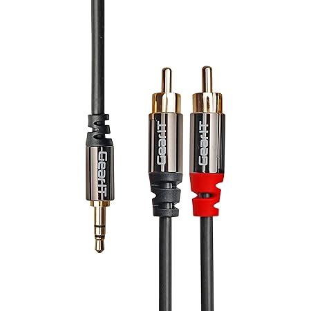 Amazon Mm To Rca Cable Gearit Pro Series Feet Premium Gold