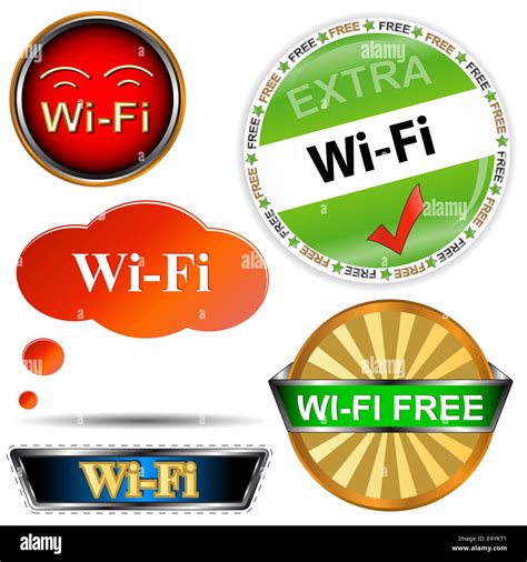 Wi fi logos set Stock Photo - Alamy