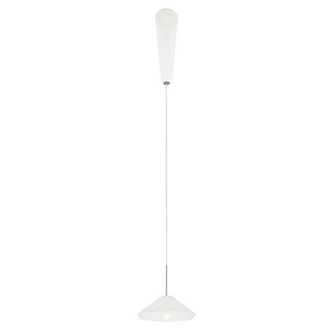 Vistosi Withwhite Pendant Light In White Satin Glass And Glossy White Frame For Sale At 1stdibs