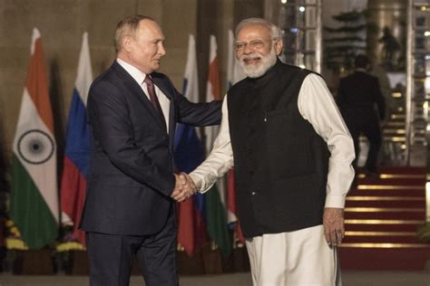 Indian Prime Minister Narendra Modi Russian President Vladimir Putin Meeting In India Middle