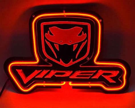 Queen Sense 14 Dodge Vipers 3d Carved Neon Sign Man Cave Pub Bar Wall Decor Artwork Handmade