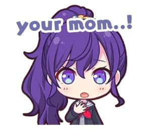 Mafuyu Says Your Mom Vocaloid Funny Gay Sticker Anime Expressions