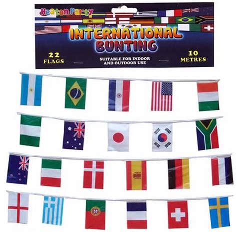 International World Flags Bunting 10m 22 Flags