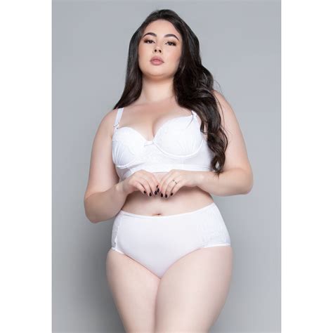 Conjunto de Lingerie Plus Size Wls Modas Sutiã Reforçado Bojo