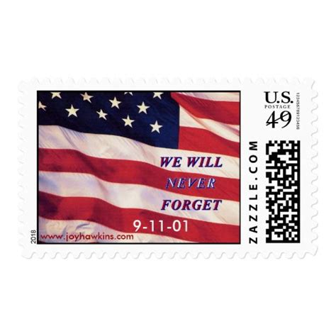 We Will Never Forget 9 11 01 Stamp Zazzle