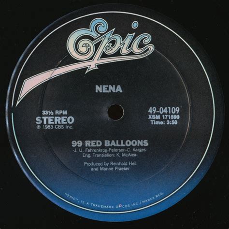 Nena - 99 Red Balloons / 99 Luftballons (1983, Vinyl) | Discogs