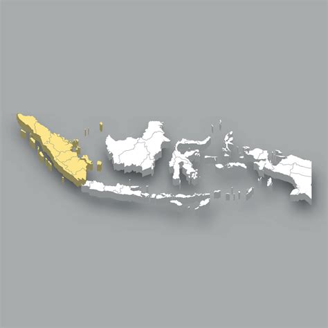 Sumatra region location within Indonesia map 25355932 Vector Art at ...