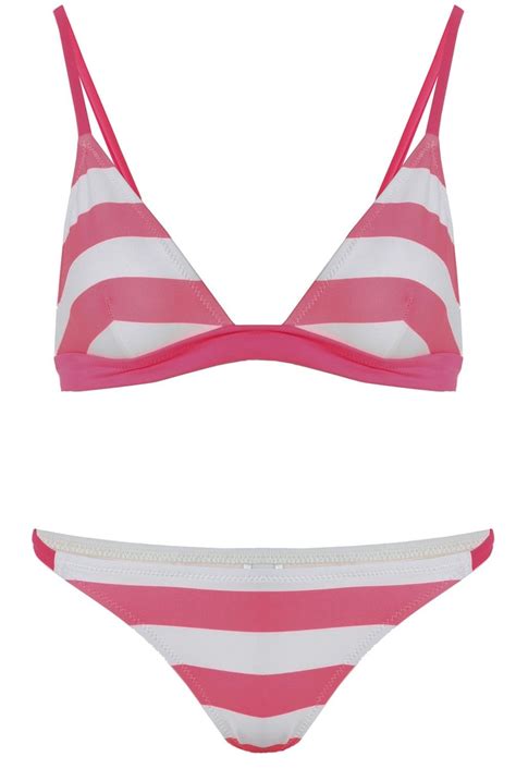 Solid And Striped The Morgan Bikini Pink Cream Stripe Bikinis Pink