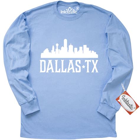 Dallas Texas Skyline Long Sleeve T-Shirt