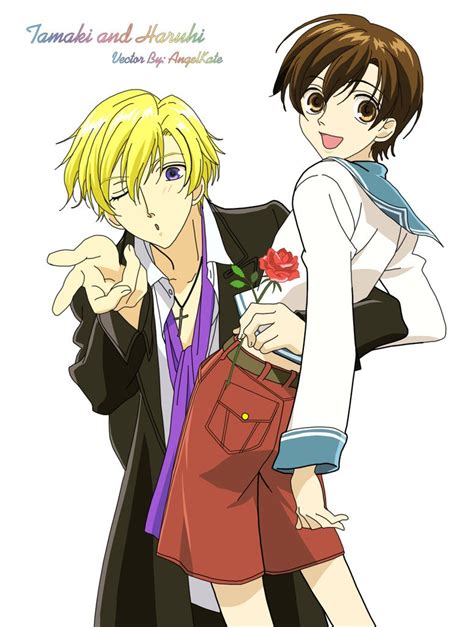 Ouran Highschool Host Club Tamaki And Haruhi Kiss