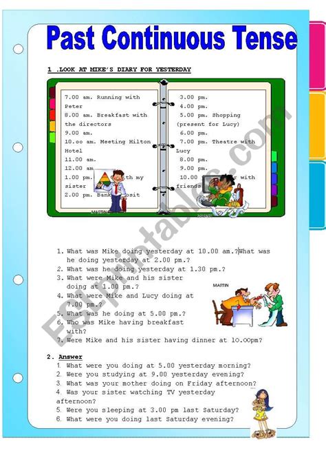 Past Continuous Tense Worksheet For Grade | The Best Porn Website